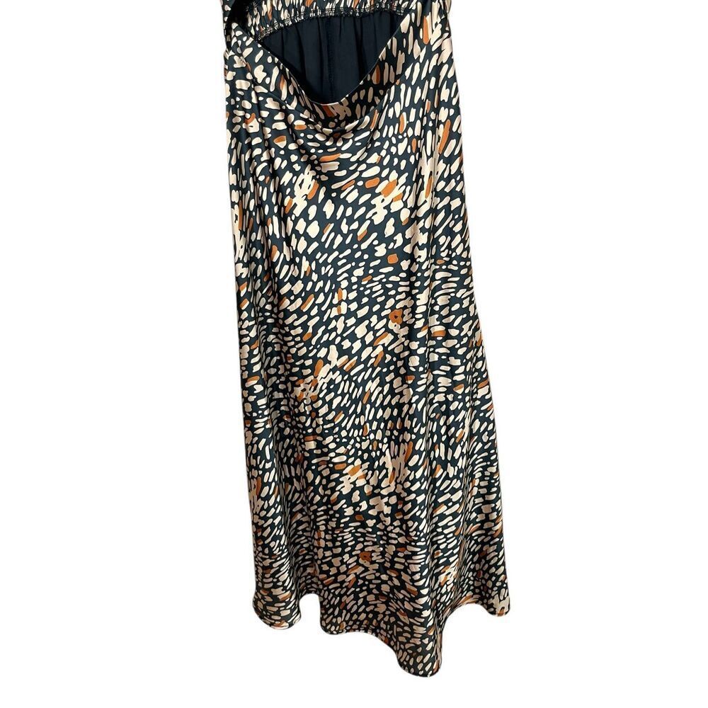 Vici Tie Front Cutout Midi Dress Modern Geometric Cheetah Print Size‎ Small - Picture 3 of 8